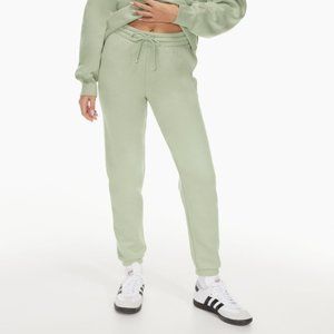 Aritzia TNA Cozy AF Fleece Sweatpants in Sage Green